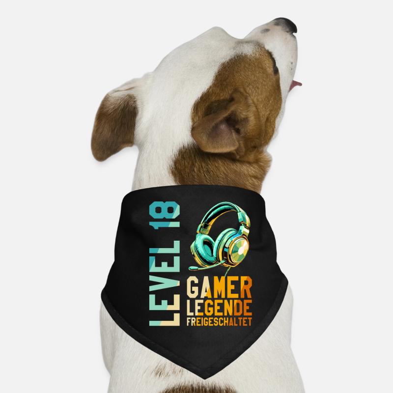 18. Geburtstag Junge Mädchen Gaming Level 18 Jahre Hunde-Bandana