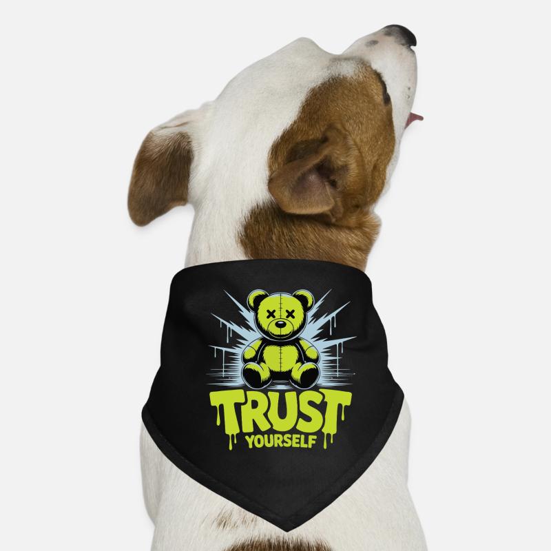 Fais-toi confiance à toi-même Bear Graffiti Bandana pour chien