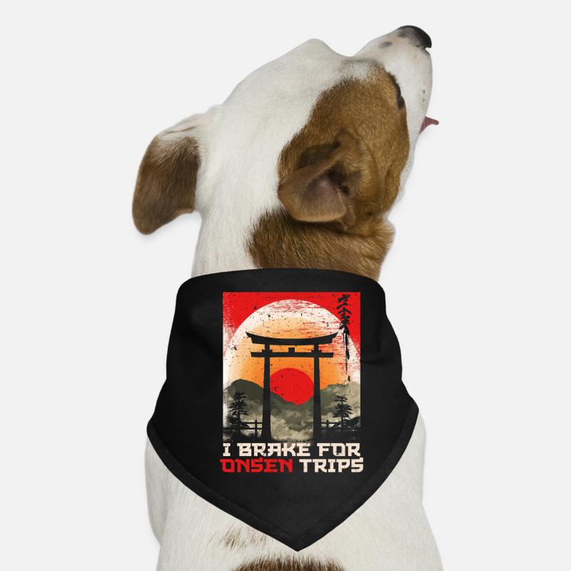 Onsen Thermal Bath I Brake For Onsen Trips Dog Bandana
