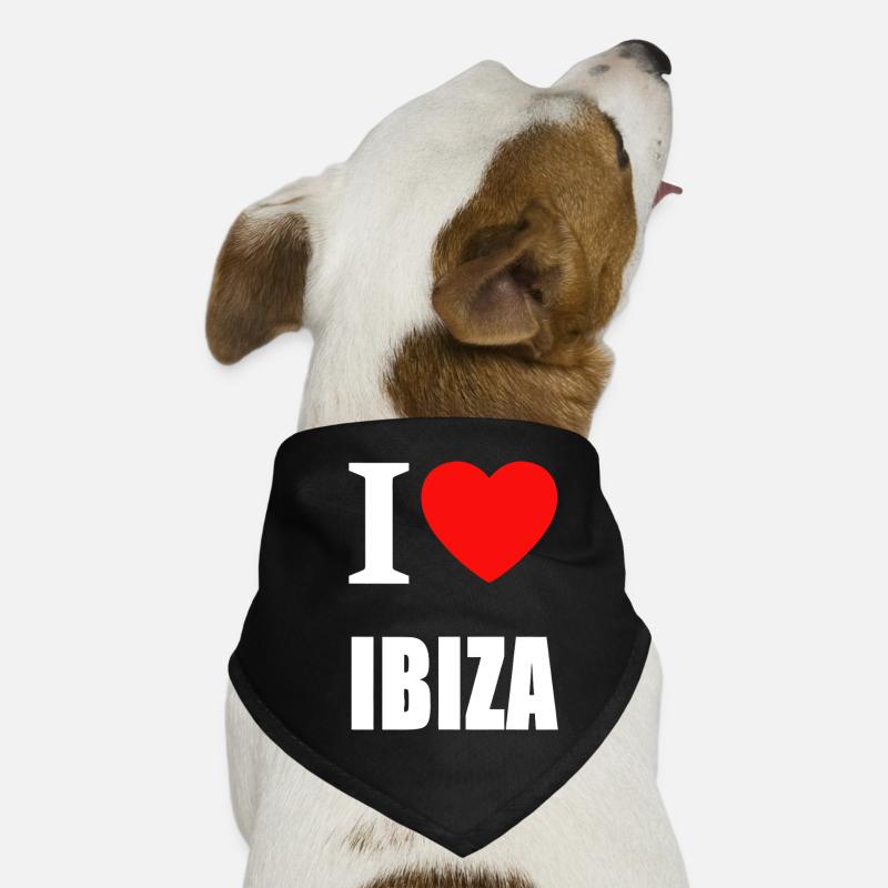 Ibiza Heart Love Graphic Tee Dog Bandana