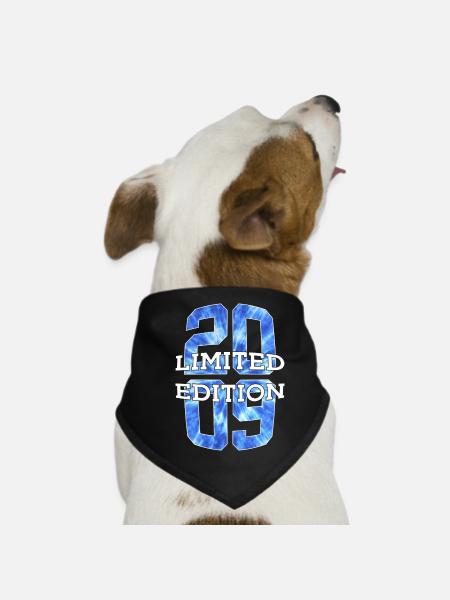 LIMITED EDITION 2009 17 JAHRE 17. GEBURTSTAG - Hunde-Bandana - Schwarz - Vorne