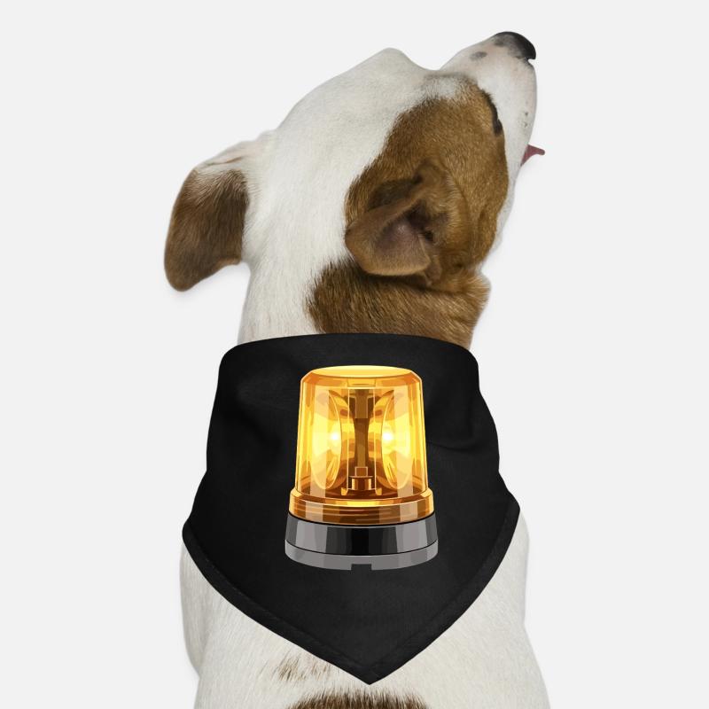 Orange Sirene Baustelle Hyperrealistisch Hunde-Bandana