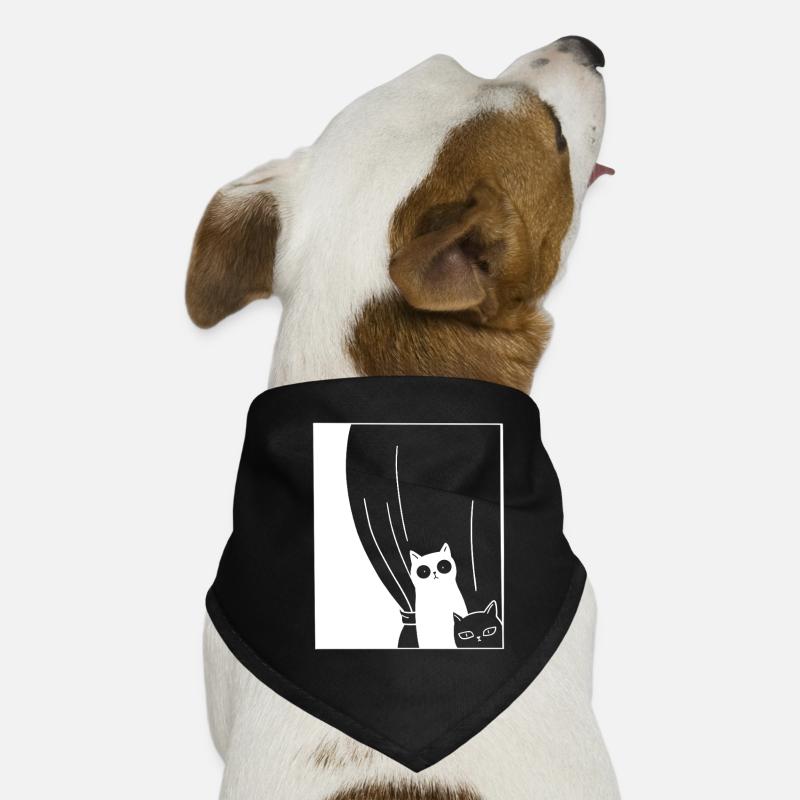 Black and White Cats Dog Bandana
