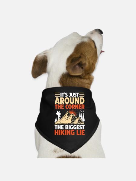 Hiking Mountain Trail Backpacking Outdoors Wildern - Hunde-Bandana - Schwarz - Vorne