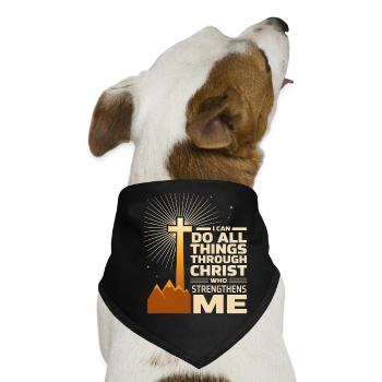 Ich kann alles durch Christus tun - Hunde-Bandana - Schwarz - Vorne