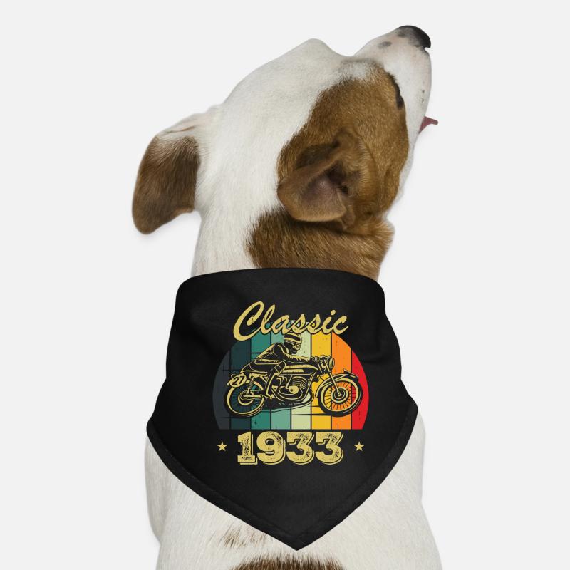 Cadeau D’anniversaire Classique vintage Né en 1933 Bandana pour chien