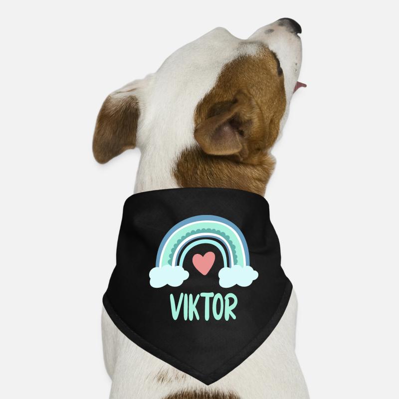 Viktor Name Regenbogen Baby Hunde-Bandana