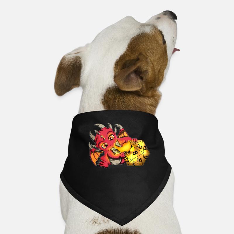 Computerspieldesign RPG Liebhaber Fan Drachenmotiv Hunde-Bandana