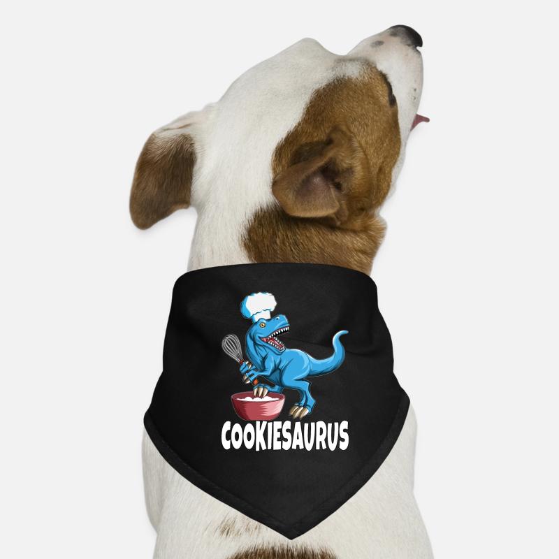 T Rex Cookiesaurus wordplay for back fans baker Dog Bandana