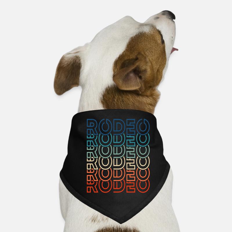 Rodeo Retro Text Cowboy Hunde-Bandana