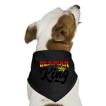 German King Germany German Flag - Hunde-Bandana - Schwarz - Vorne
