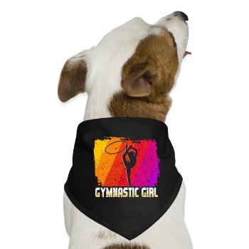 Gymnastik Mädchen Turnen Akrobatik - Hunde-Bandana - Schwarz - Vorne