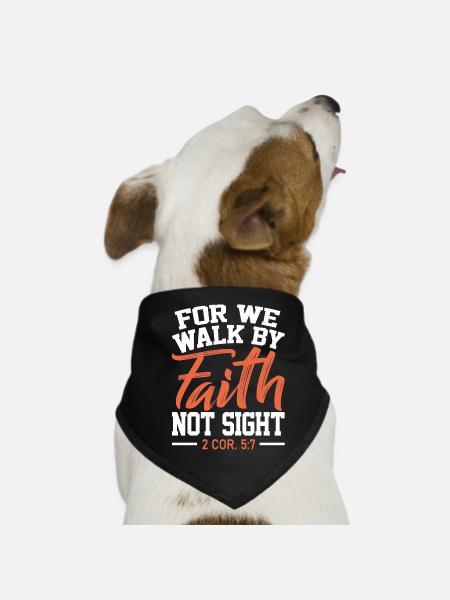 Bibelvers, Christlicher Gott, Gebetspsalm - Hunde-Bandana - Schwarz - Vorne