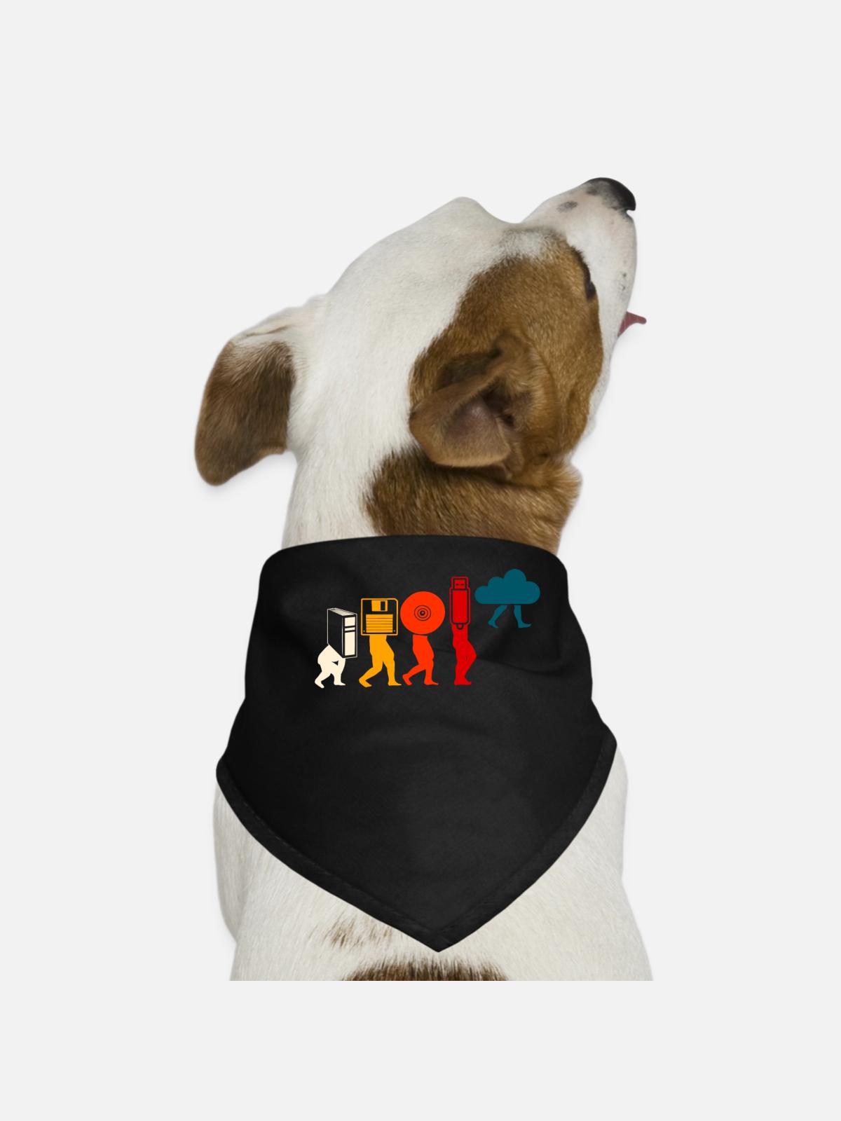 Cloud Programmer Evolution. - Hunde-Bandana - Schwarz - Vorne