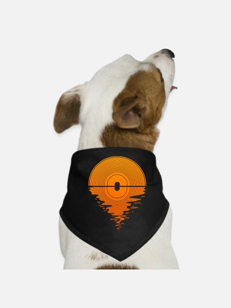 Vinyl Sunset Vinyl Rekord LP Audiophile - Hunde-Bandana - Schwarz - Vorne