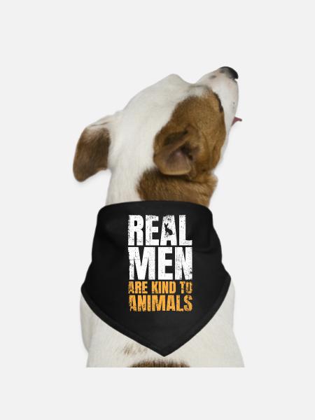 Conceptions de sauvetage de chiens pour les militants des droits des animaux - Bandana pour chien - noir - Devant