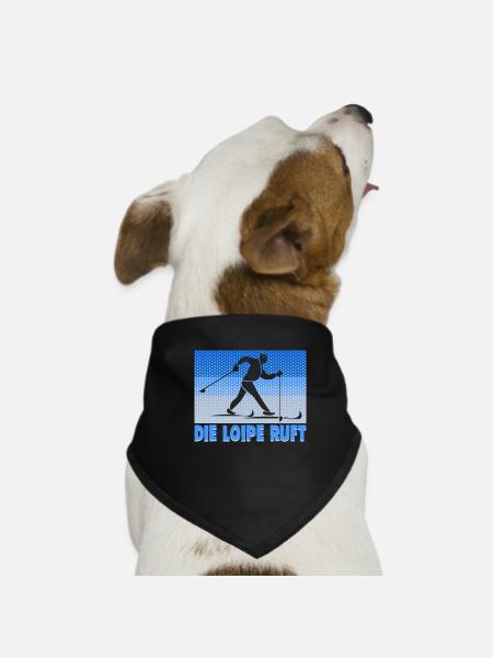 Langläufer Biathlon Skilangläufer - Hunde-Bandana - Schwarz - Vorne