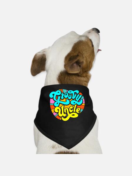 Groovy Uncle - Dog Bandana - black - Front