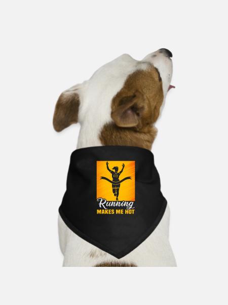 Running Marathon Runner Running - Bandana pour chien - noir - Devant
