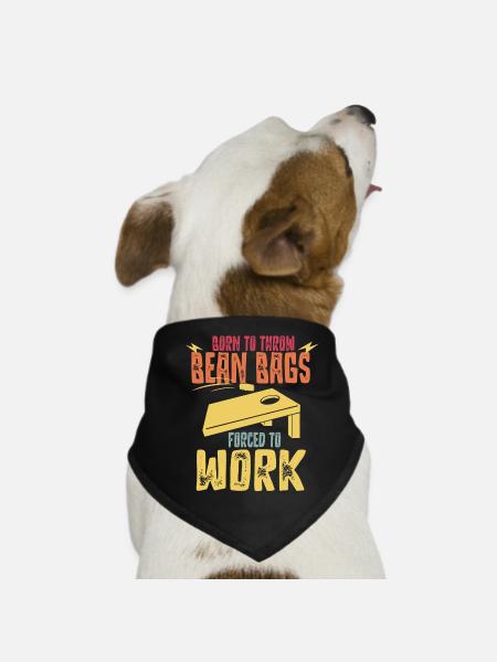 Cornhole, cornhole, cornhole player - Bandana pour chien - noir - Devant