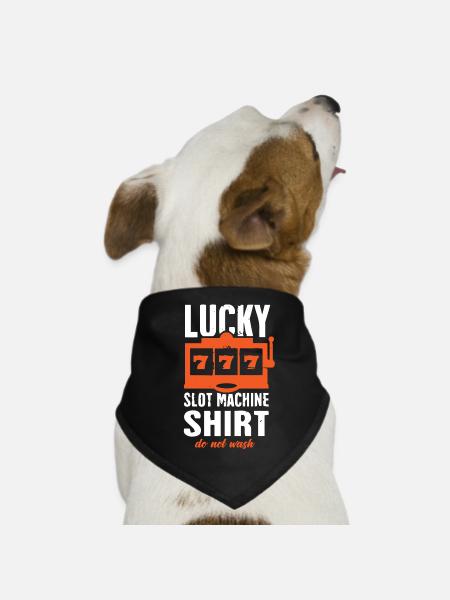 Machine à sous, Jeux d’argent, Machine à sous - Bandana pour chien - noir - Devant
