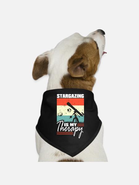 Stargas, Cosmologie, Astronomie Jumelles - Bandana pour chien - noir - Devant