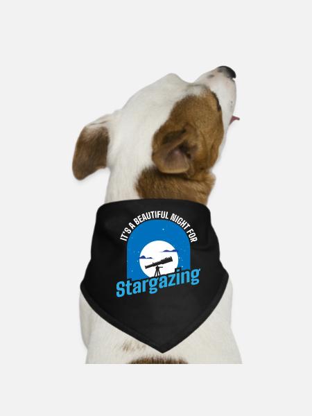 Gaz stellaire, Cosmologie, Astronomie - Jumelles - Bandana pour chien - noir - Devant