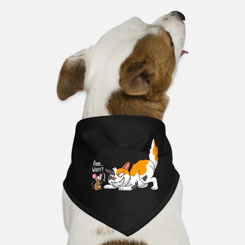 Maus Katze Carton Comic ÄÄH Wuff? Hunde-Bandana
