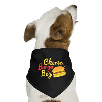 Cheeseburger Boy - Hunde-Bandana - Schwarz - Vorne