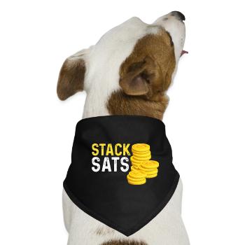 Stack sats - Hunde-Bandana - Schwarz - Vorne