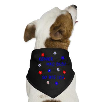 keiner mag dich so wie ich - Hunde-Bandana - Schwarz - Vorne