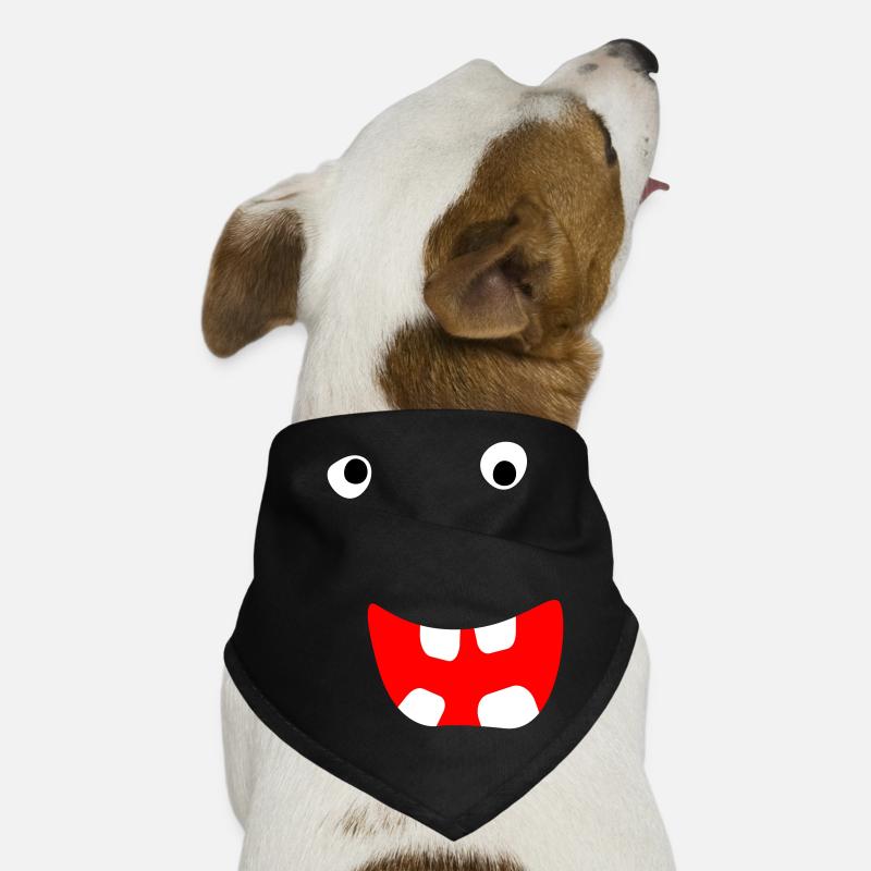 Monster Halloween Comic Creepy Face Cool Face Dog Bandana