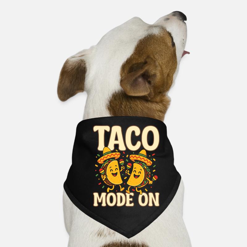 Taco Mode On Funny Mexican Food Lover Dog Bandana