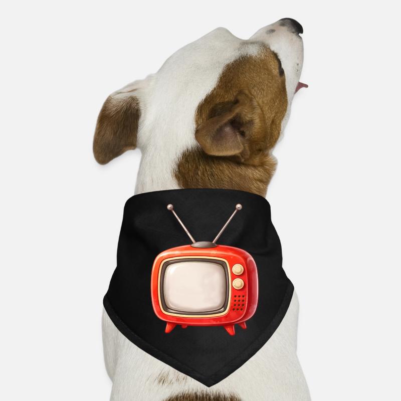 Retro TV Illustration Dog Bandana