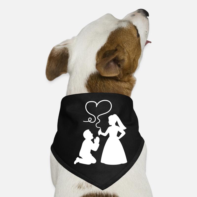 Brautpaar Ehepaar Hochzeit Hunde-Bandana