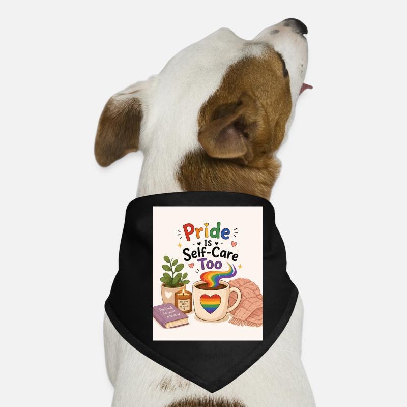 Pride and Rainbow Self-Care Dog Bandana