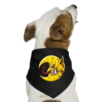 Schlechter Mond - Hunde-Bandana - Schwarz - Vorne