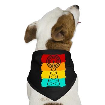 Amateurfunker Antenne Amateurfunk - Hunde-Bandana - Schwarz - Vorne