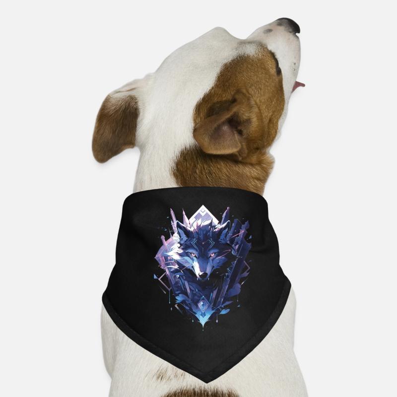 Majestätischer Wolf Wölfe Hunde-Bandana