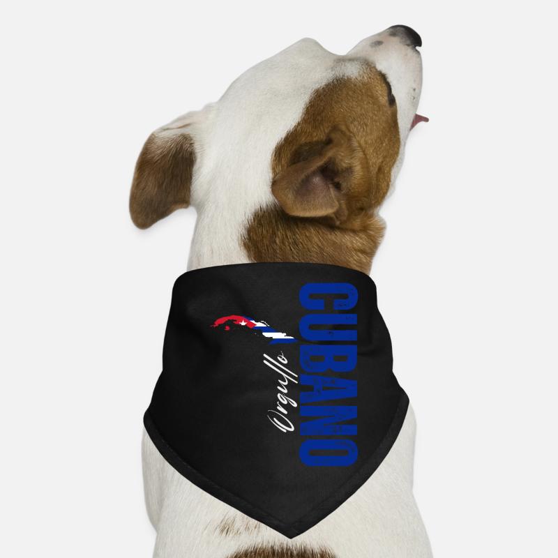 Fierté cubaine, design vertical Bandana pour chien
