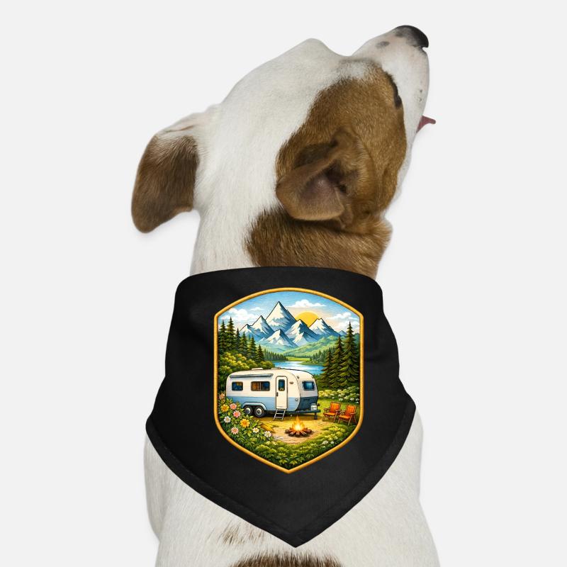 Camping Patch with Caravan Dog Bandana