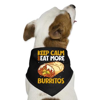 Keep Calm - Burrito - Hunde-Bandana - Schwarz - Vorne