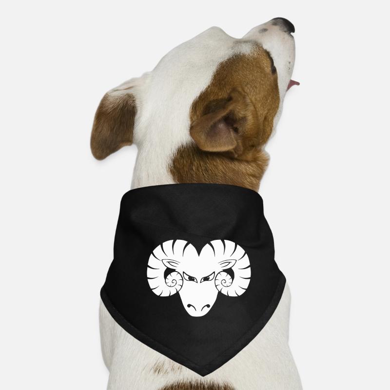 Widder - Hunde-Bandana - Schwarz