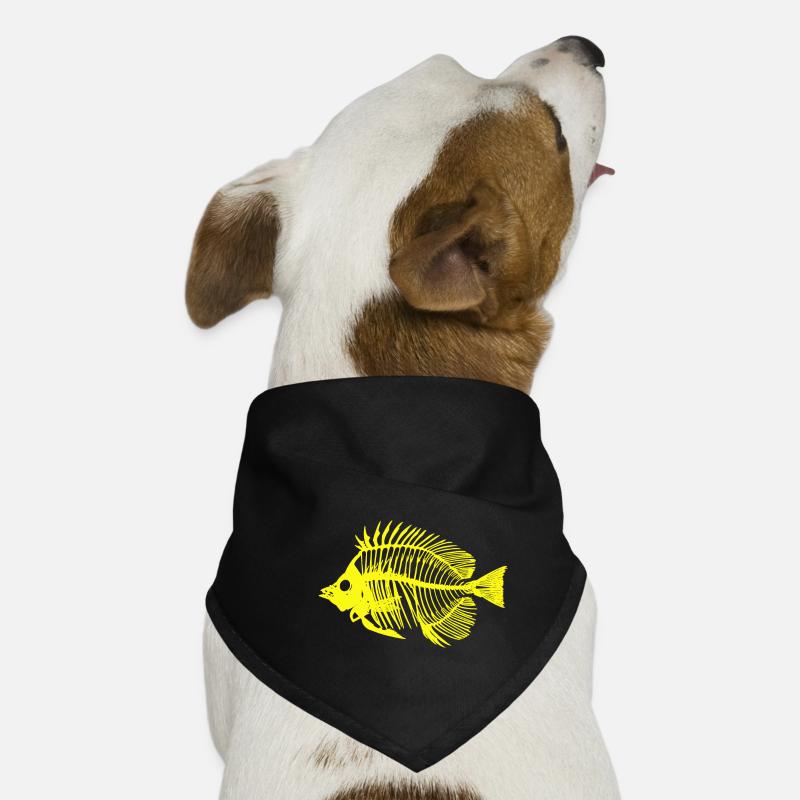 Fish neon yellow Dog Bandana