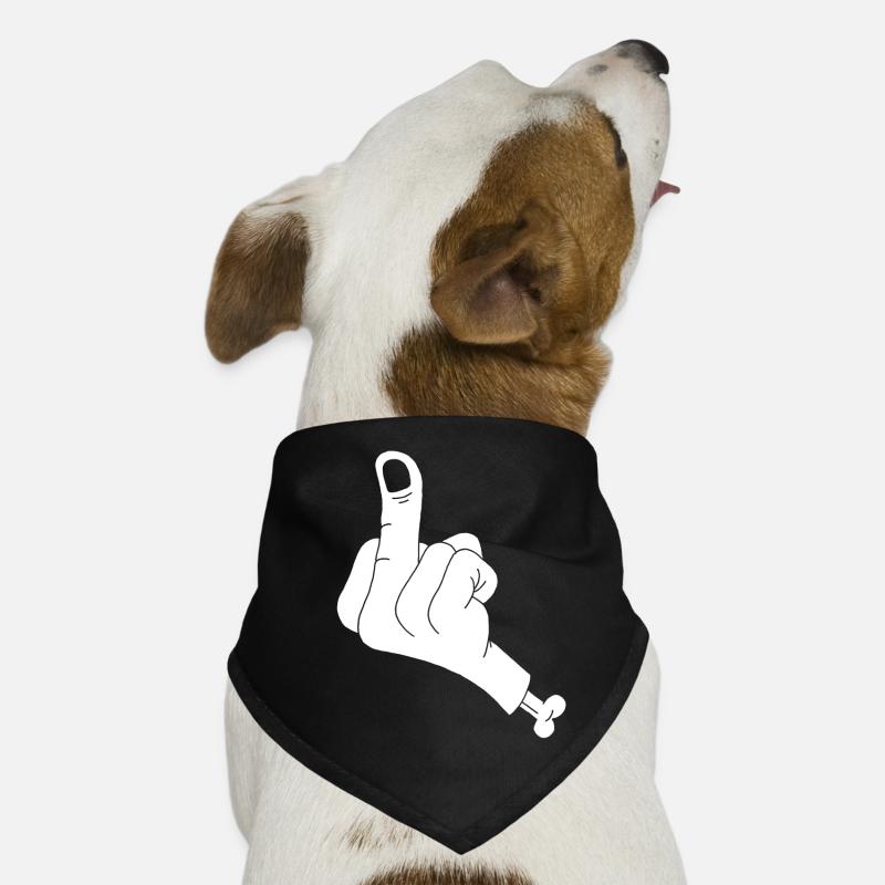 Main coupée et vulgarité (blanc) Bandana pour chien