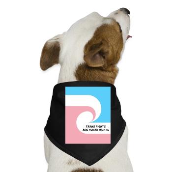 Trans - Hunde-Bandana - Schwarz - Vorne