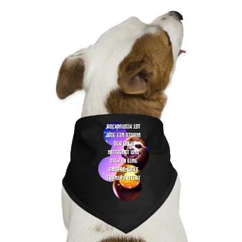 Faultier und Sternchen - Rockmusik Sprüche - Hunde-Bandana - Schwarz - Vorne