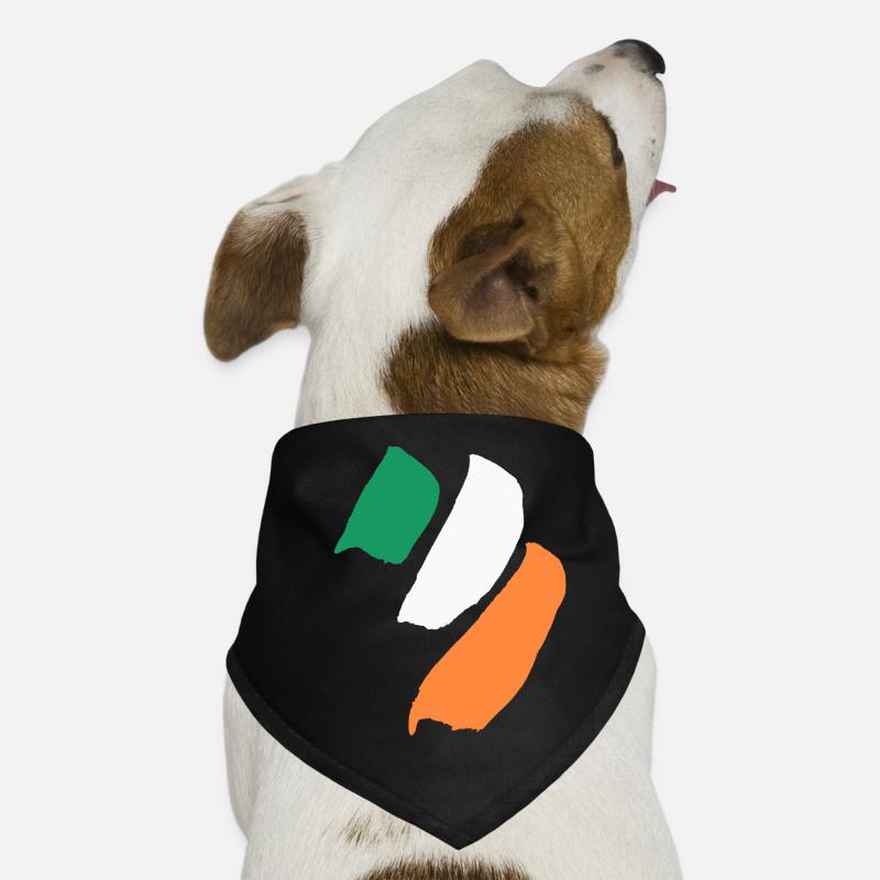 Drapeau de l’Irlande - Bandana pour chien - noir