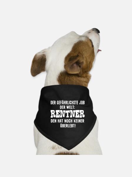 Rentner - Hunde-Bandana - Schwarz - Vorne
