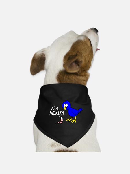 Ääh Miau - Hunde-Bandana - Schwarz - Vorne